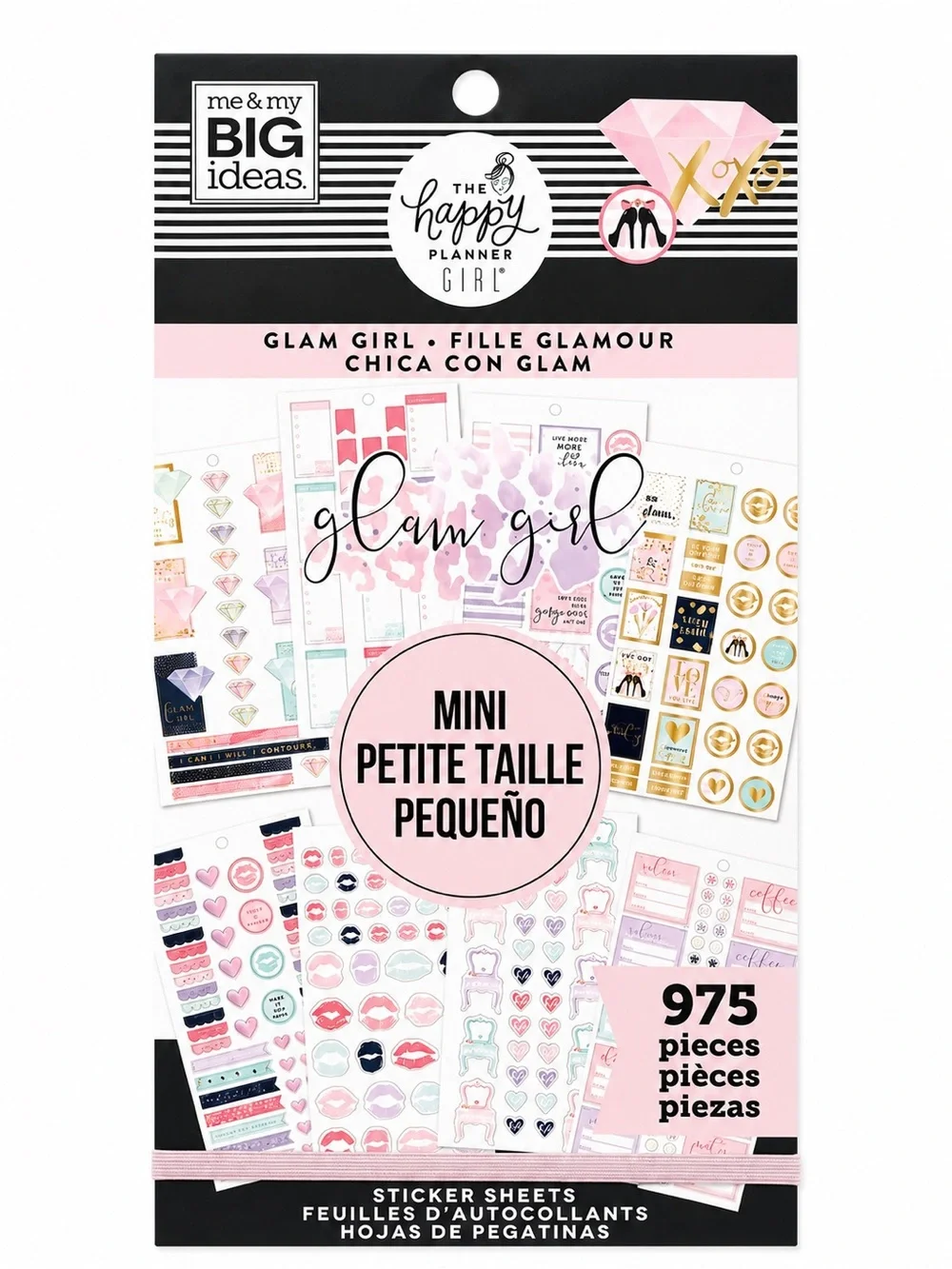 Happy Planner Girl Glam Girl Mini Sticker Book 975 Pieces MAMBI